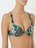 printed demi bikini top