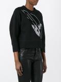 Tiger Flash cropped sequin sweatshirt
