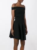scalloped hem A-line skirt
