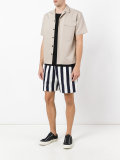 striped drawstring shorts
