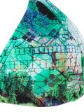 abstract print triangle bikini top