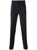 pleated flannel trousers