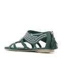 embroidered flat sandals