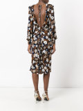 floral print gathered dress