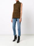 turtleneck sleeveless blouse