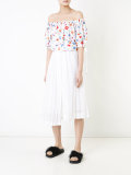 printed off shoulder blouse 