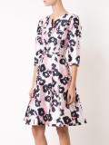 flower print flared dress