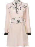 abstract print shirt dress