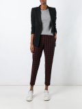 checked crop trousers 