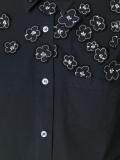 floral embroidered detail shirt
