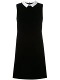 contrast collar shift dress 