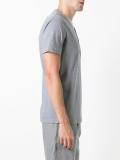 buttoned V-neck T-shirt