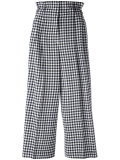 checked loose-fit trousers