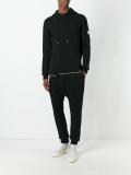 ribbed detail hoodie