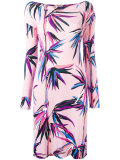 palm trees print dress