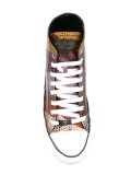 paneled hi-top sneakers