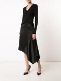 V-neck knitted blouse