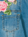 embroidered flower denim jacket 