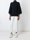 cropped sleeves jumper