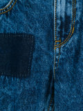 patchwork denim shorts