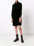 velvet effect sweater dress