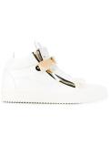 double plate mid-top sneakers