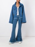 flared sleeves zipped jacket