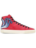 Printed hi-top sneakers