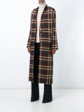 checked long coat