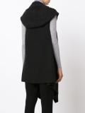 hooded wrap gilet