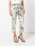 floral print cropped jeans