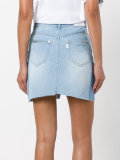 front slit denim skirt