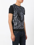lion head print T-shirt 