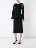 crepe trapeze dress