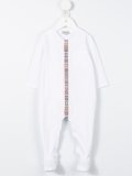 striped trim babygrow set