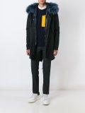 绒毛衬里连帽派克大衣