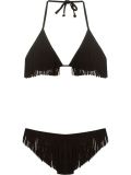 fringed halterneck bikini set