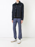 contrast pockets bootcut jeans