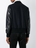 contrast zipped bomber jacket
