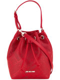 embossed logo shoulder bag 