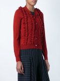 ruffled cardigan