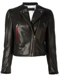 zipped biker jacket 