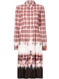 tie dye pleated shirt dress