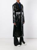 'Hardcore' printed long coat