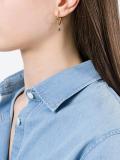hoop teardrop bead earrings