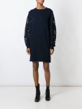 floral cut-out sleeve dress