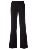 plaid straight tailored trousers