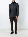 pleat detail straight leg trousers