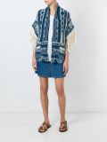 图纹铆钉流苏衣袖宽松开衫