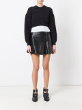 frill-hem knitted top